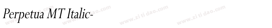 Perpetua MT Italic字体转换
